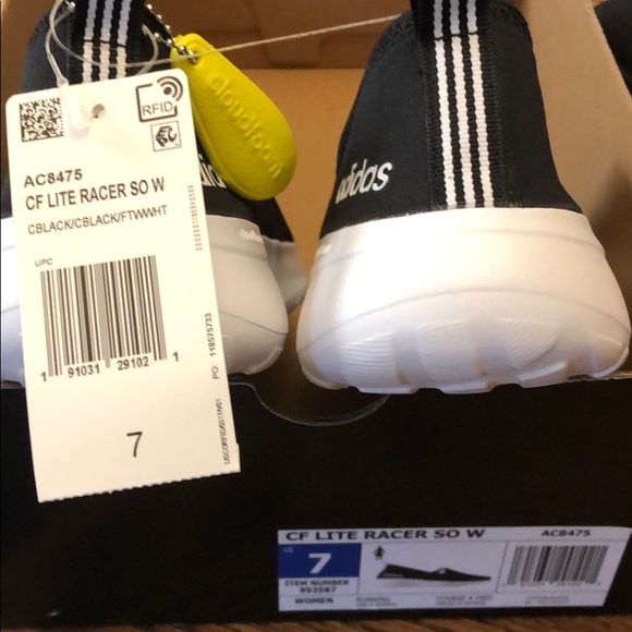 adidas Shoes - Adidas CF Lite Racer SO charcoal black/white sole
